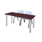 Kee Rectangle Tables > Training Tables > Kee Table & Chair Sets, 66 W, 24 L, 29 H, Mahogany MT6624MHBPCM47GY - alternate 1